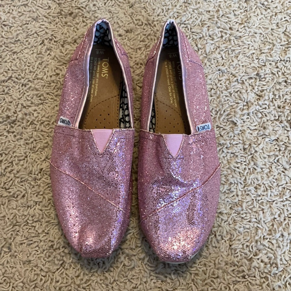 Glittery TOMS shoes